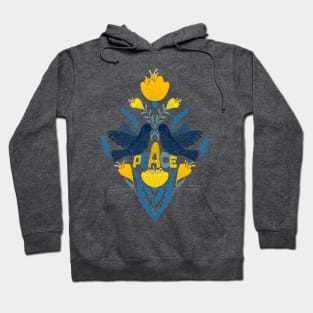 Stop the war, Peace to the world! blue yellow Hoodie